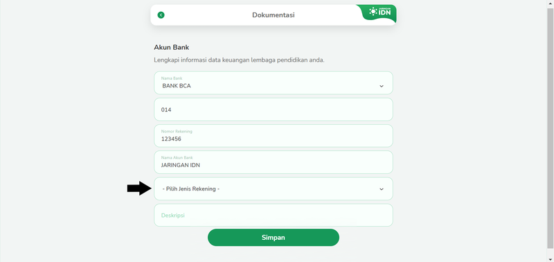 Menambah Akun Bank Lembaga Step 9.png
