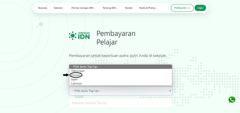 Langkah Melakukan Donasi di Jaringan IDN PP9.png