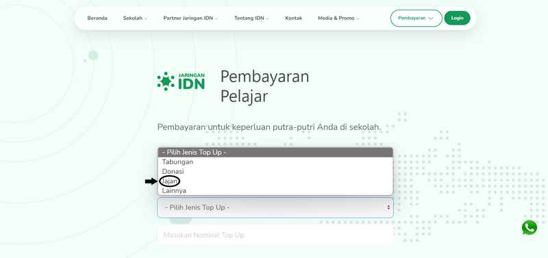 Langkah Top Up Jajan Sekolah di Jaringan IDN PP9.png