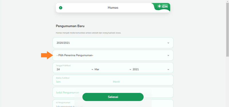 Membuat Pengumuman Berdasarkan Jenjang Step 3.png