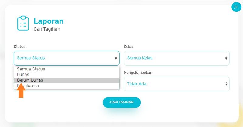 Melihat Tunggakan Siswa per Kelas Step 4.1.png