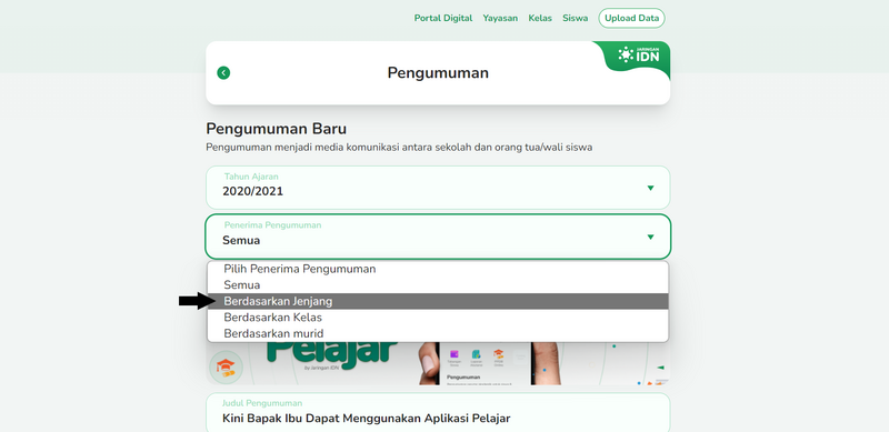 Membuat Pengumuman Berdasarkan Jenjang J1.png