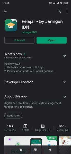 File:Cara Login di Aplikasi Pelajar Playstore Pelajar .jpeg